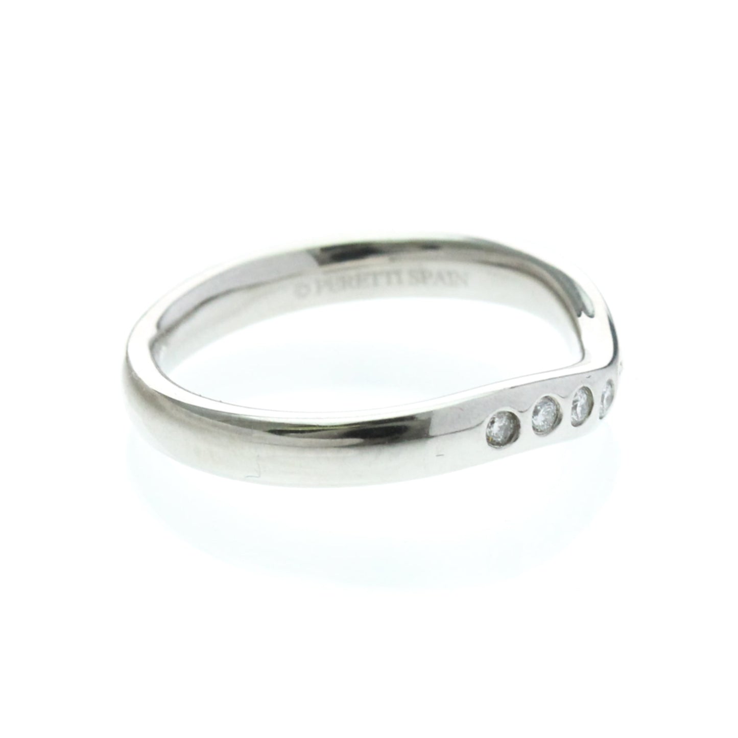 Tiffany Curved Band · Platinum · Diamond