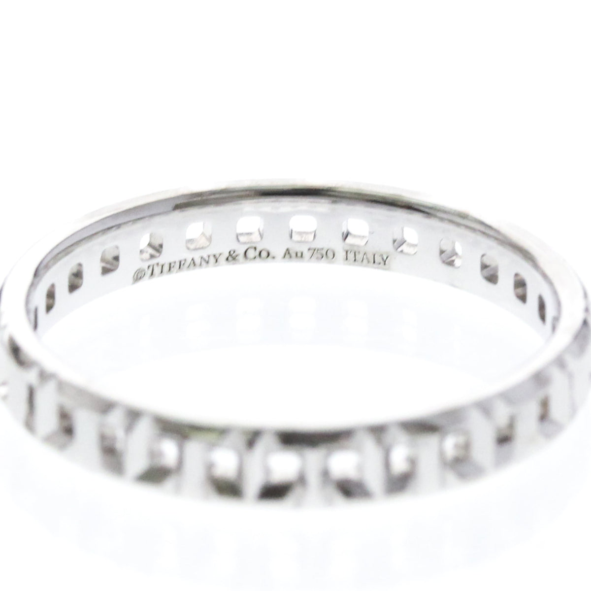 Tiffany T True · 18K White Gold · Size 10 (EU 65)