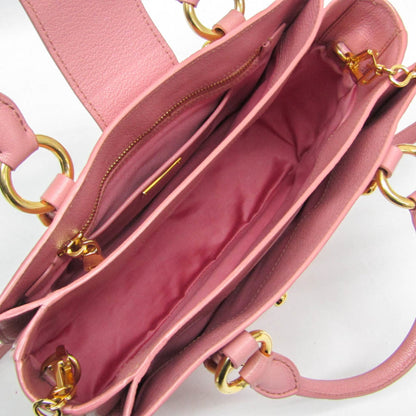 Miu Miu Madras · Leather Shoulder Bag