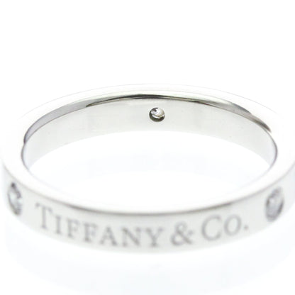 Tiffany Flat Band · Three Diamonds · Platinum