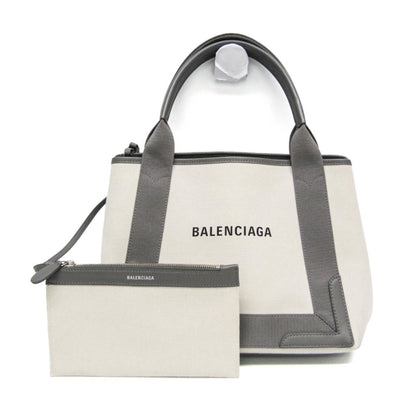 Balenciaga Navy Cabas S · Canvas & Leather