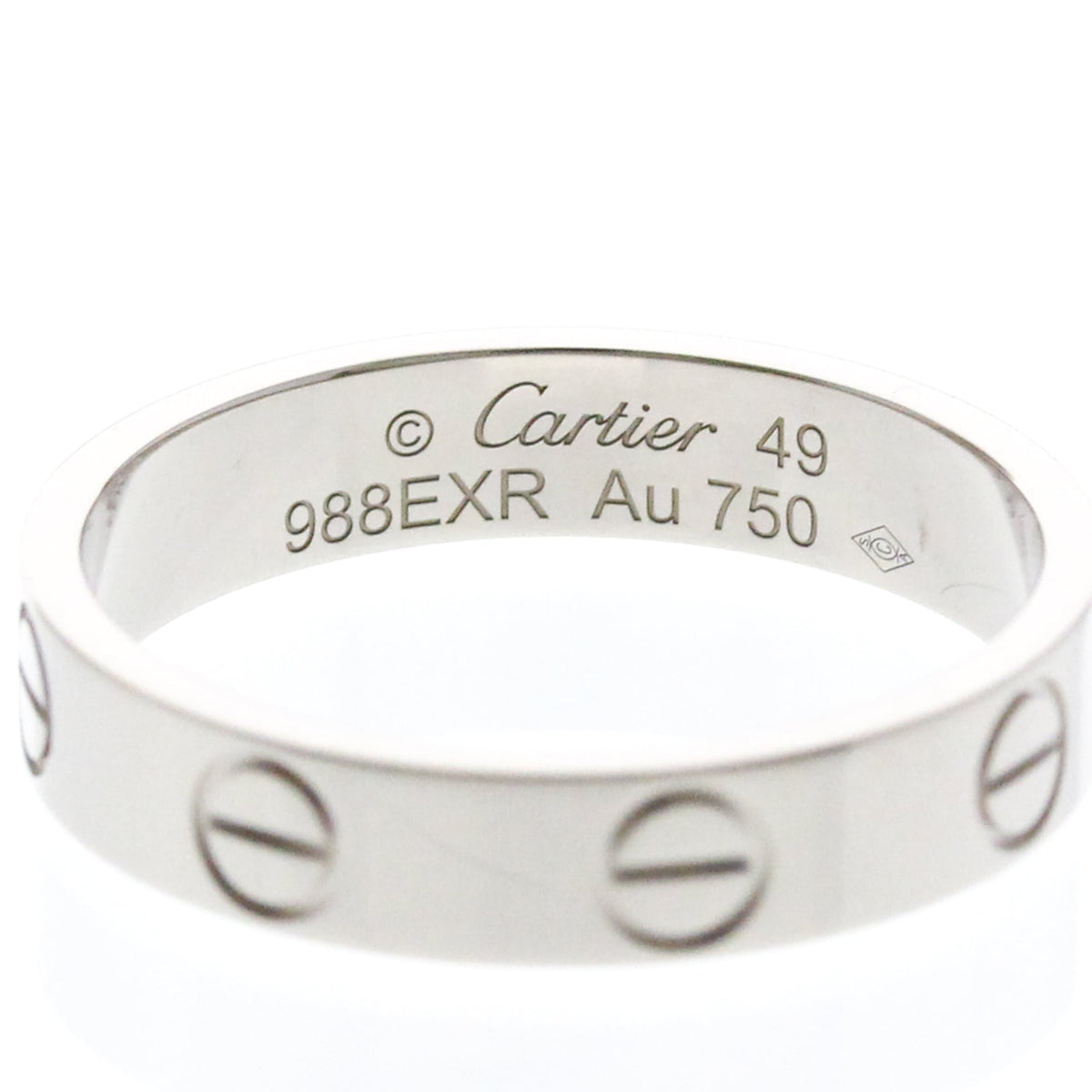 Cartier Mini Love · 18K White Gold · Size 4.75 (EU 51.88)