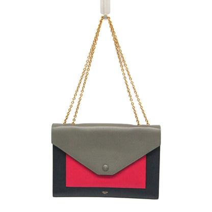 Celine Chain Flap · Tricolor Leather