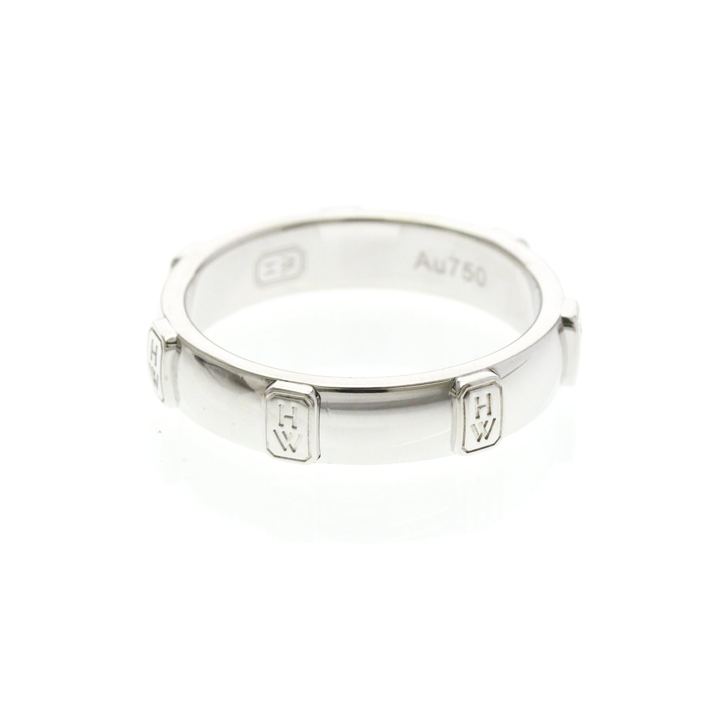 Harry Winston HW Logo · Diamond · 18K White Gold