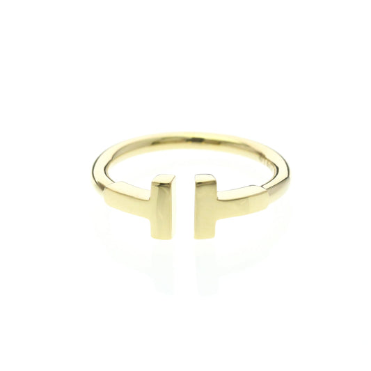 Tiffany T Wire · 18K Yellow Gold · Size 4 (EU 47.5)