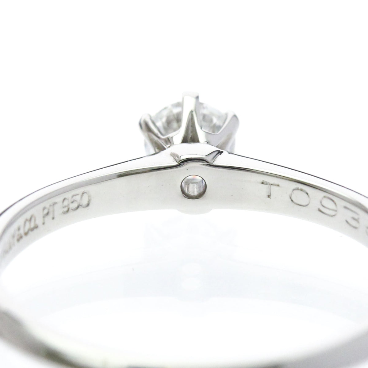 Tiffany Solitaire · Platinum · Diamond 0.23ct · Size 5.8 (EU 52)