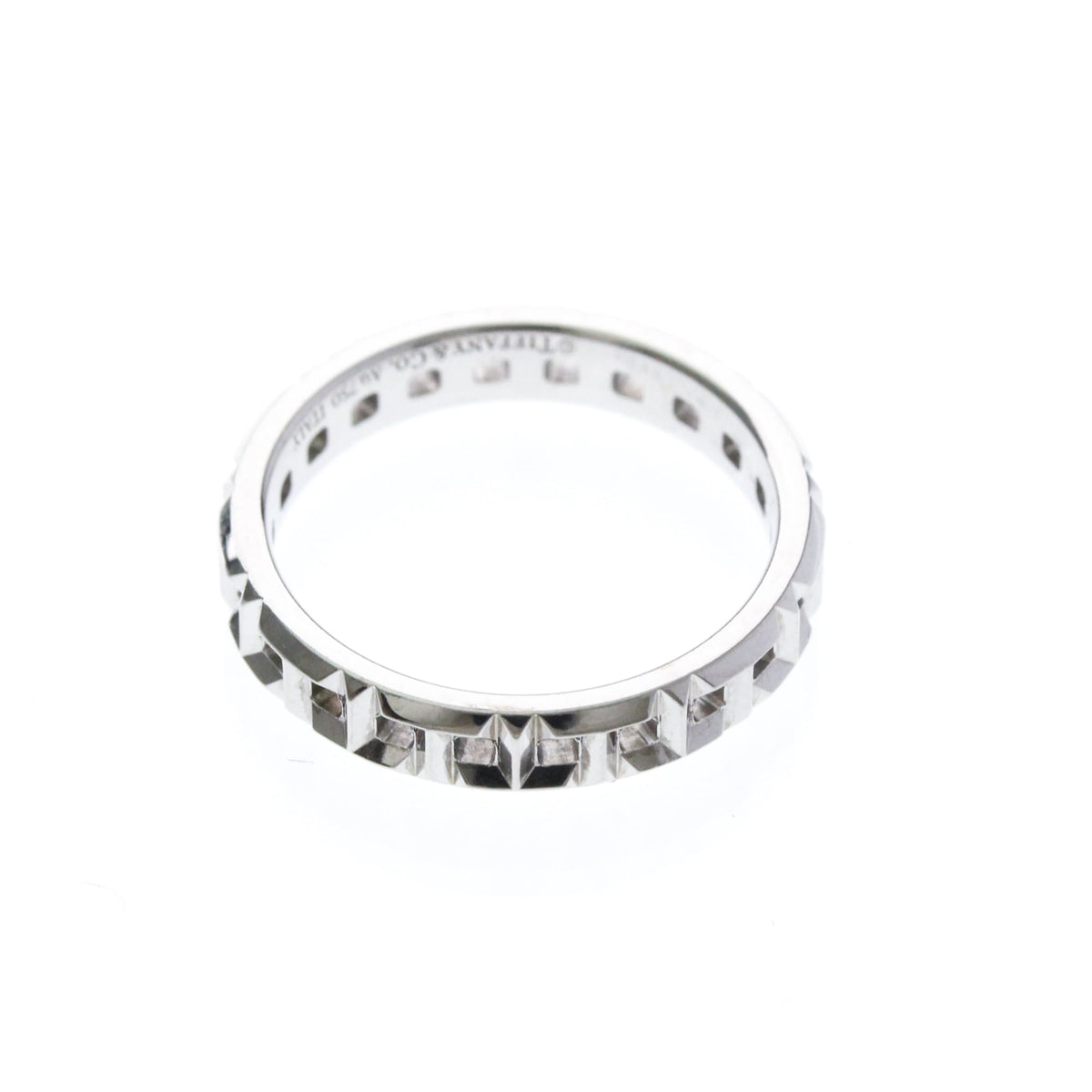 Tiffany T True Narrowing · 18K White Gold · Size 5 (EU 52.5)