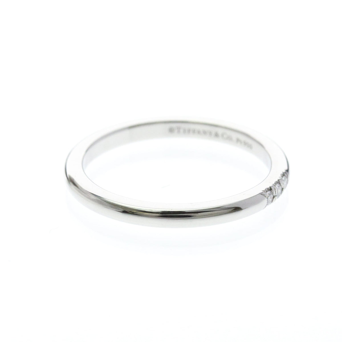 Tiffany Forever · Platinum · 3 Diamond Band · Size 6 (EU 55)