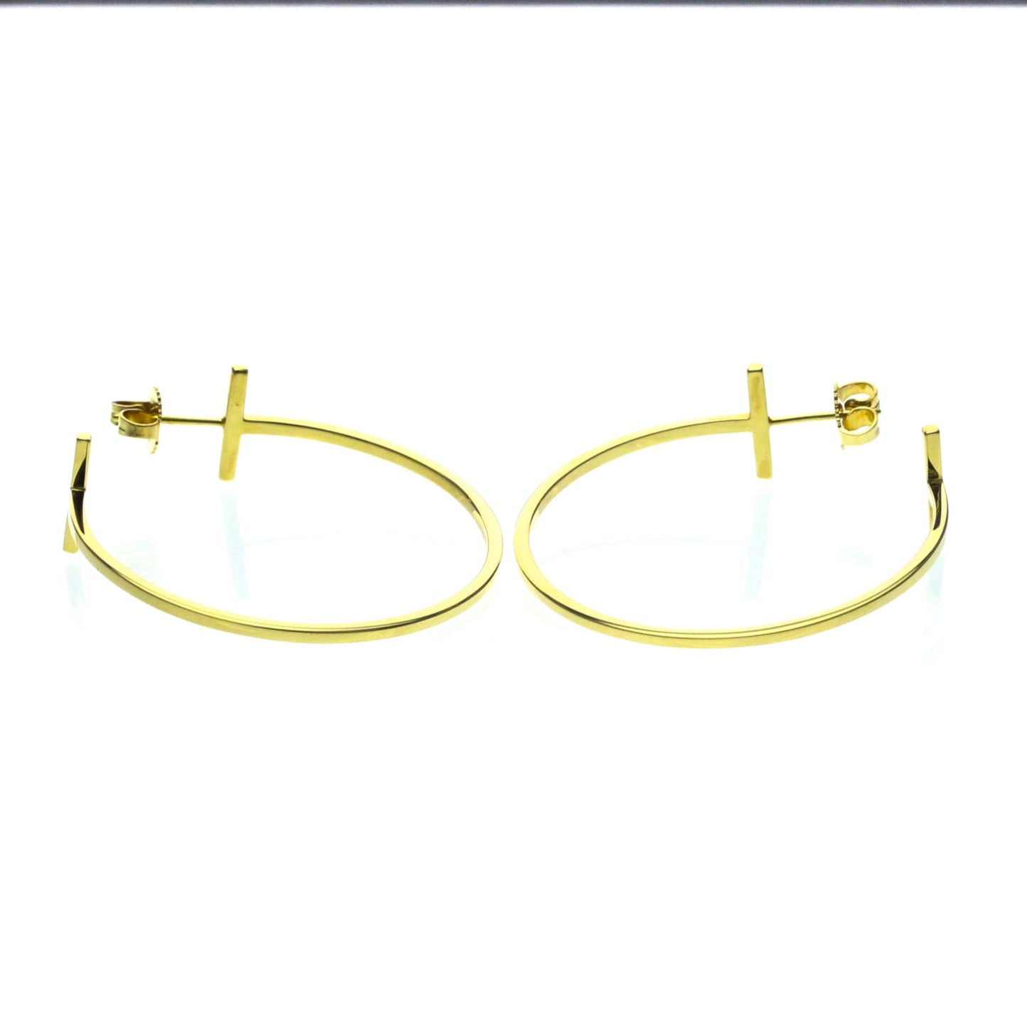 Tiffany T Wire · Hoops · 18K Yellow Gold
