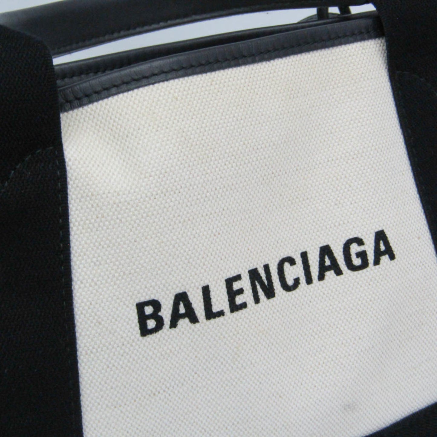 Balenciaga Navy Cabas XS · Canvas & Leather