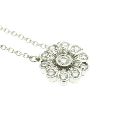 Tiffany · Platinum Diamond Flower Pendant