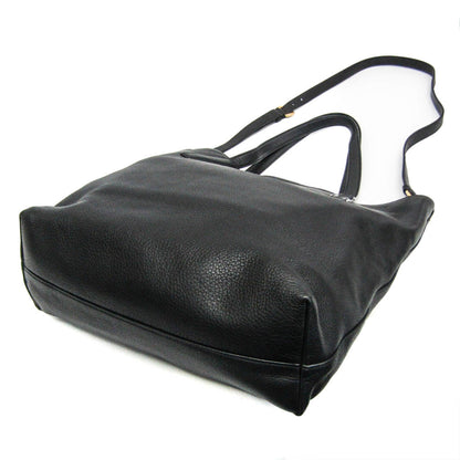 Prada Triangle Logo · Leather Tote