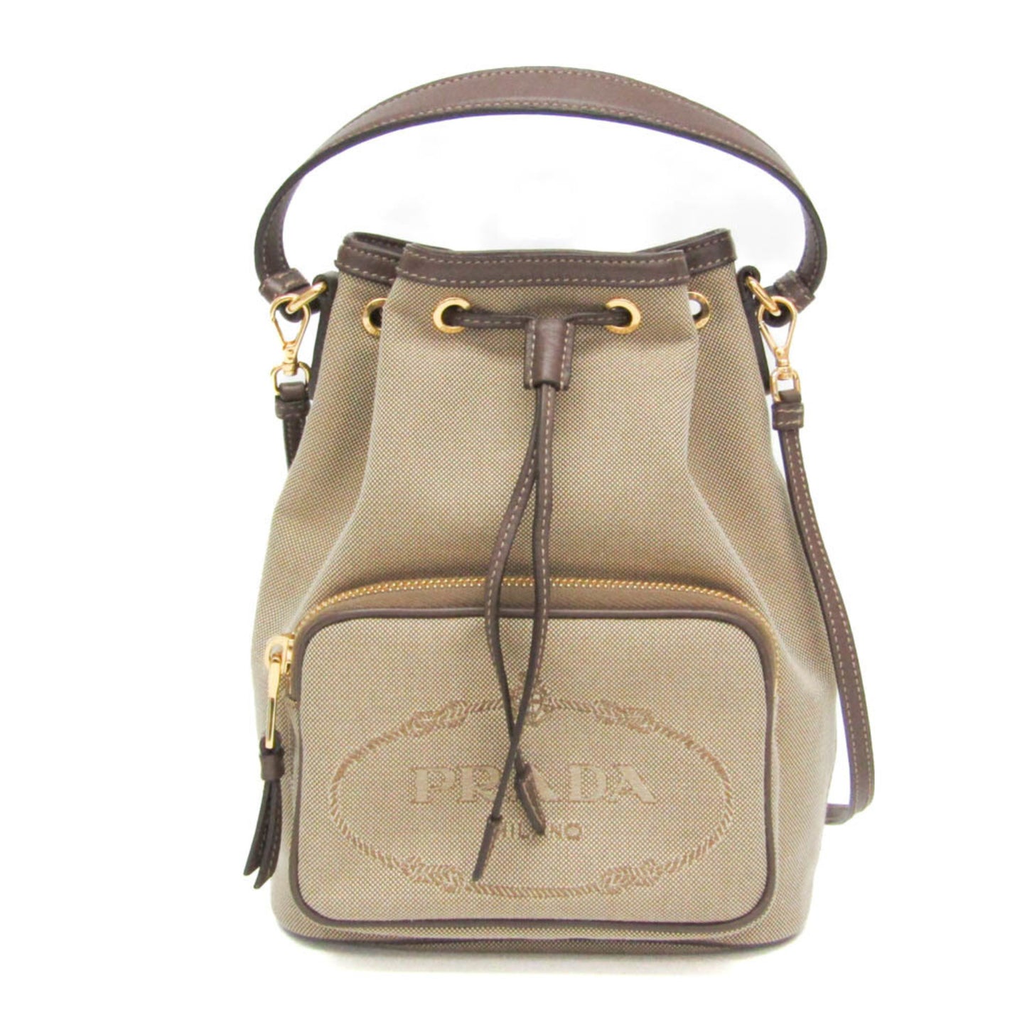 Prada Logo Jacquard · Drawstring Bag
