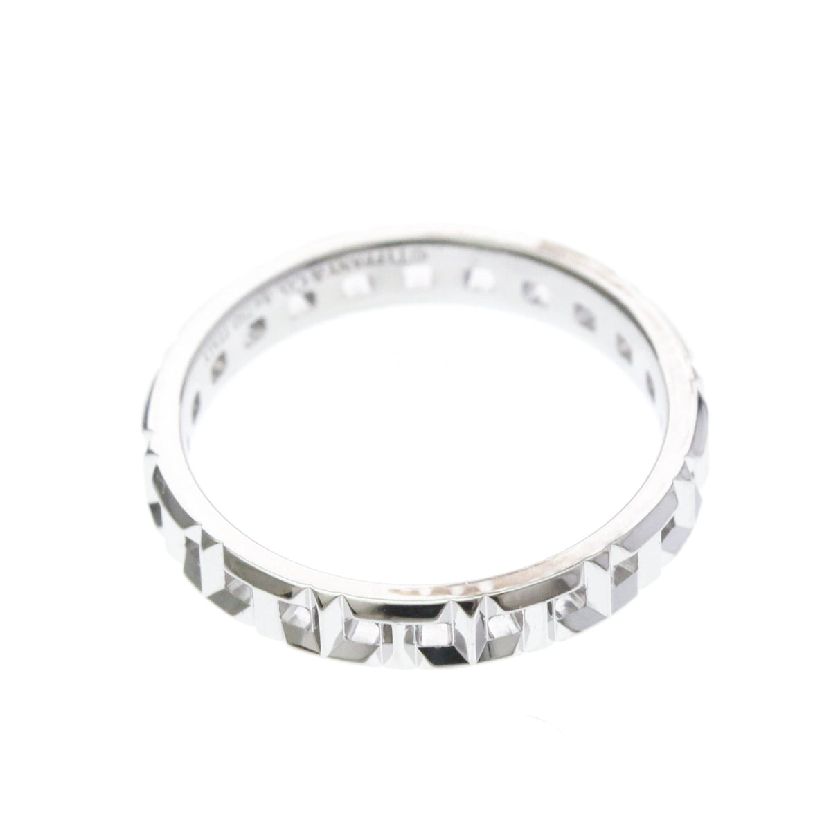 Tiffany T True Narrowing · 18K White Gold · Size 6.5 (EU 56.25)