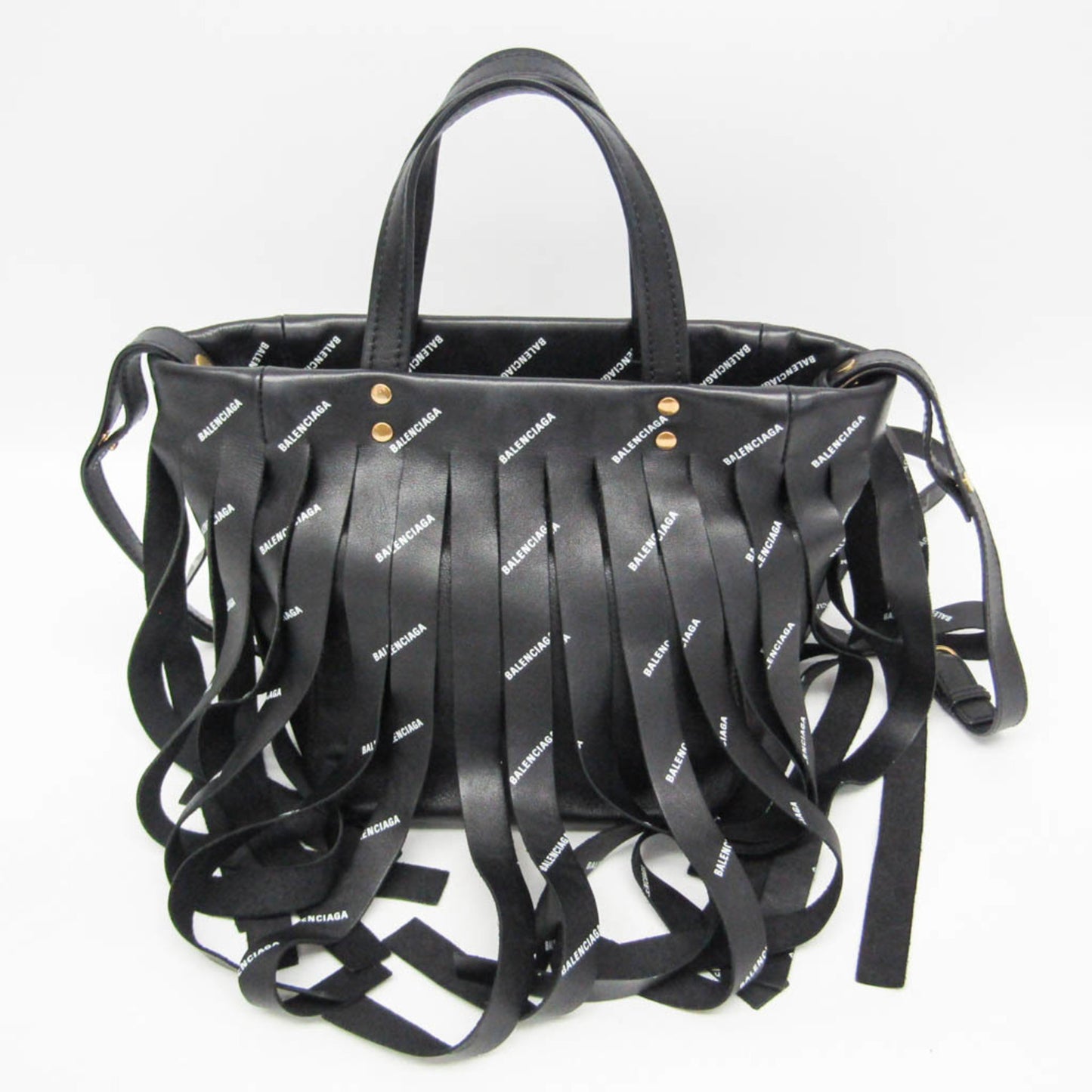 Balenciaga Laundry Cabas XS · Fringe · Leather