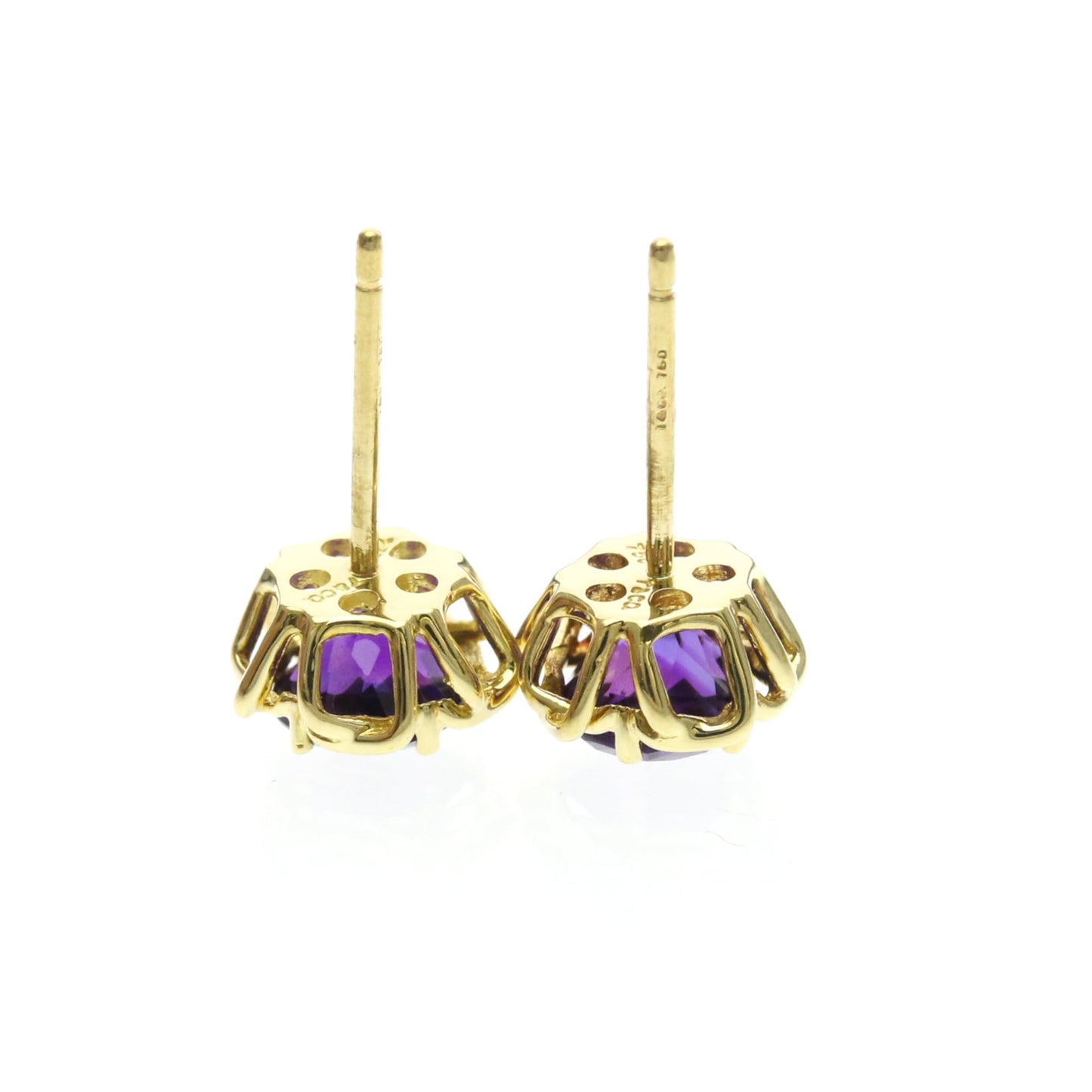 Tiffany Amethyst Studs · 18K Yellow Gold
