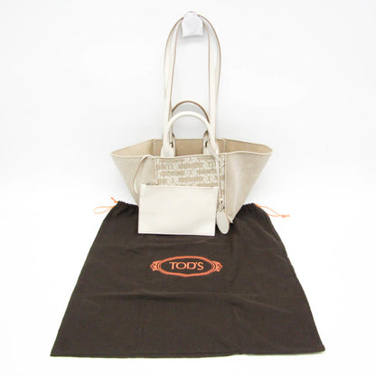 Tod's Double-Handle Shopping Bag · Linen