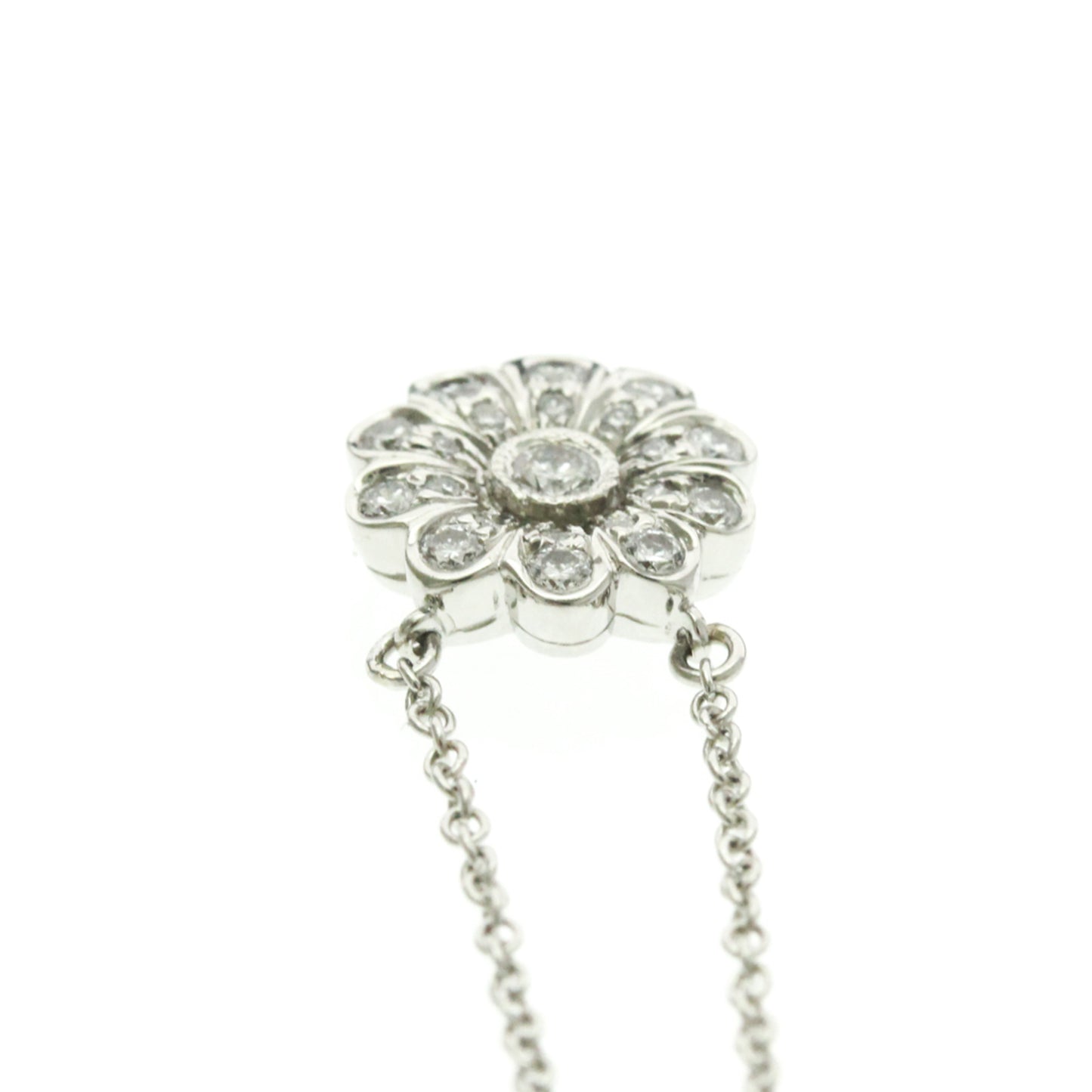 Tiffany · Platinum Diamond Flower Pendant