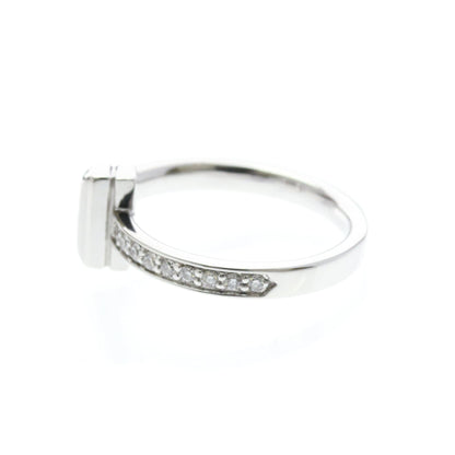 Tiffany T One · Diamond · 18K White Gold · Size 4.5 (EU 51.25)