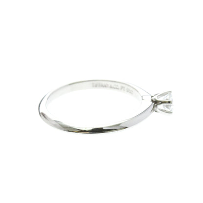 Tiffany Solitaire · 0.2ct Diamond · Platinum · Size 4.5 (EU 51.25)
