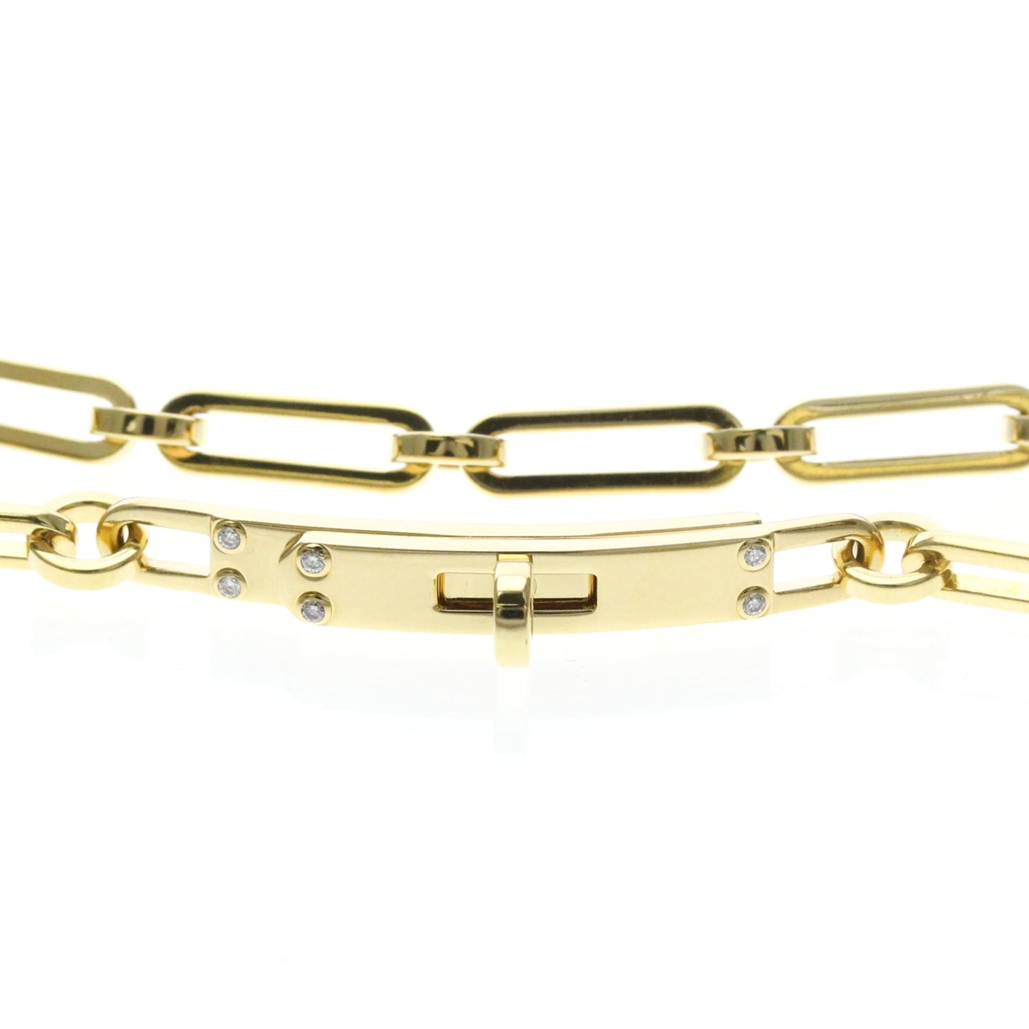 Hermès Kelly · 18K Yellow Gold · Diamond