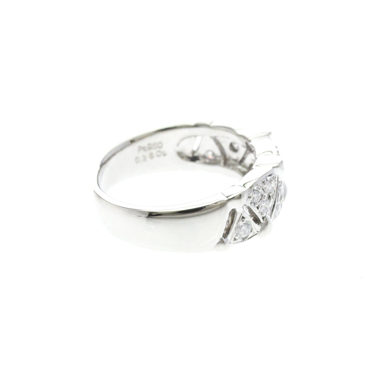Mikimoto Diamond · Platinum950 · Band Ring · Size 6 (EU 55)