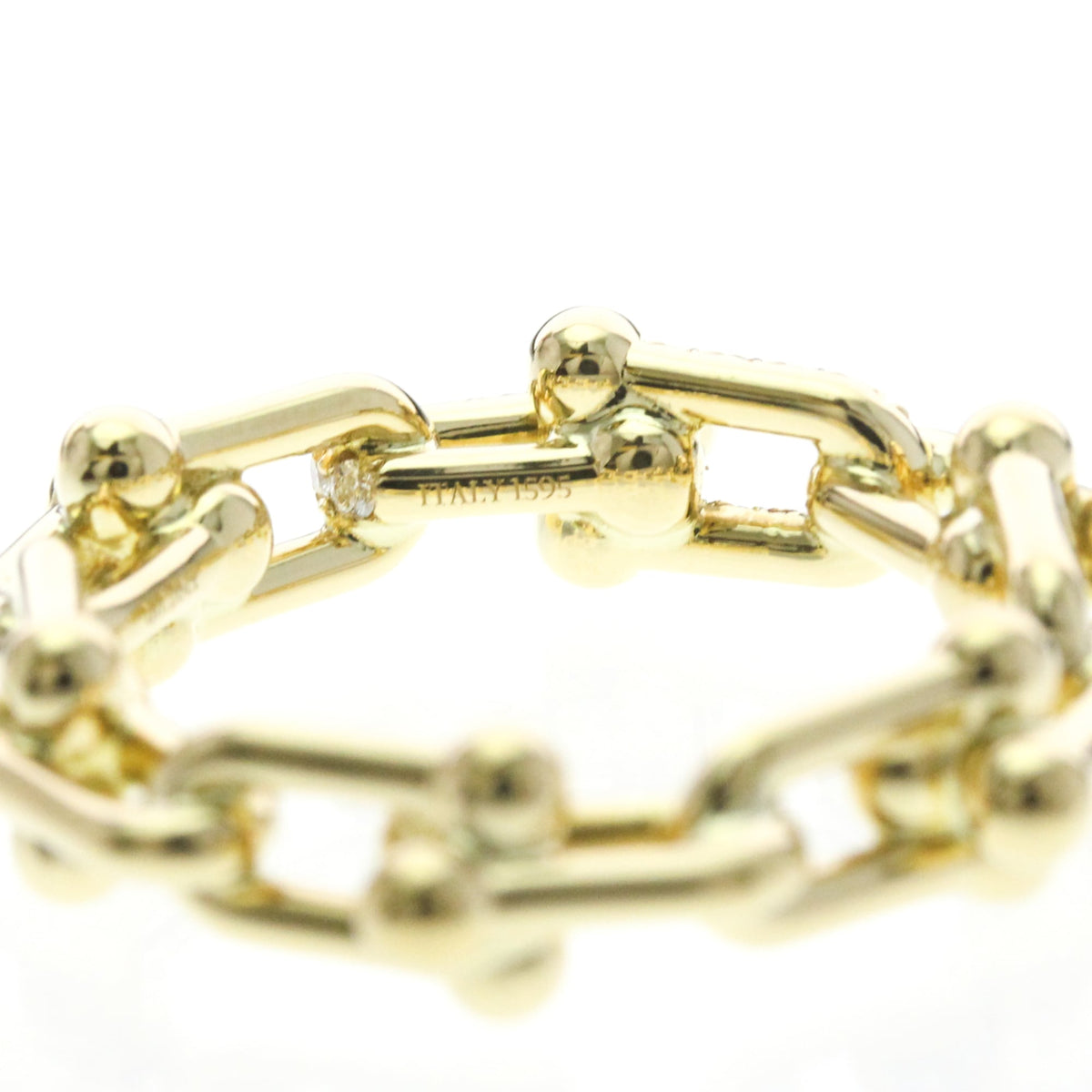 Tiffany Hardware Link · 18K Yellow Gold · Size 8 (EU 60)