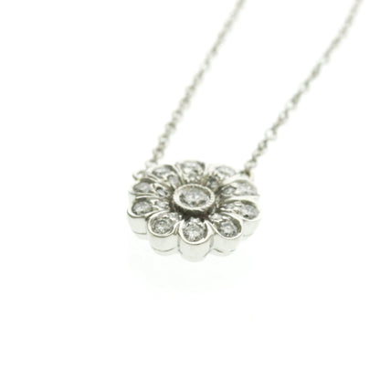 Tiffany · Platinum Diamond Flower Pendant