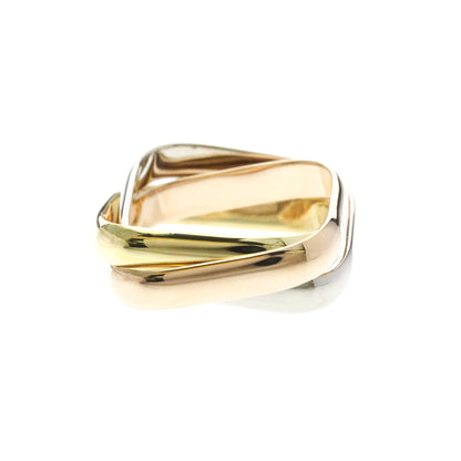 Cartier Trinity Cushion · Tri-Gold · Size 6 (EU 55)