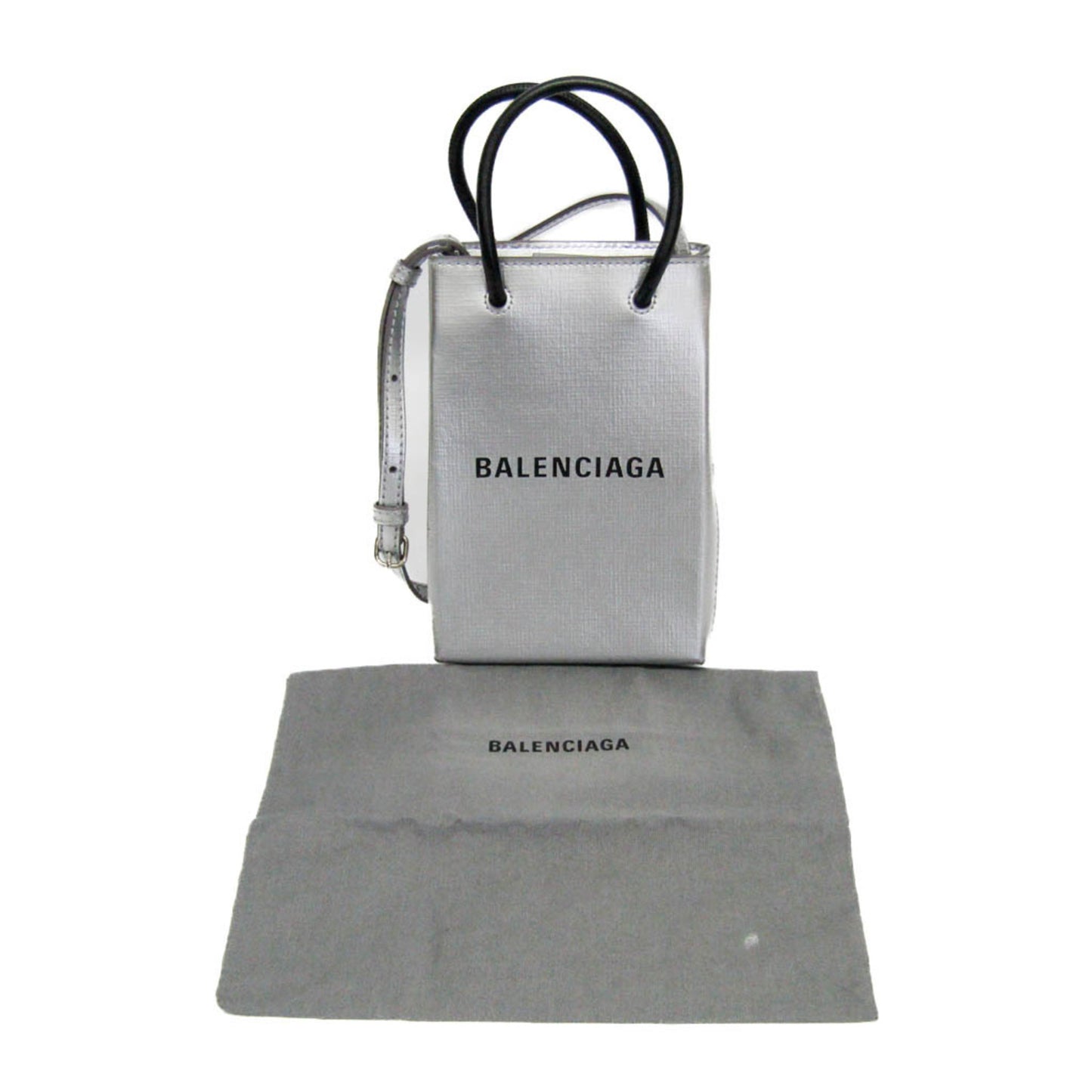 Balenciaga Shopping Phone Holder · Leather
