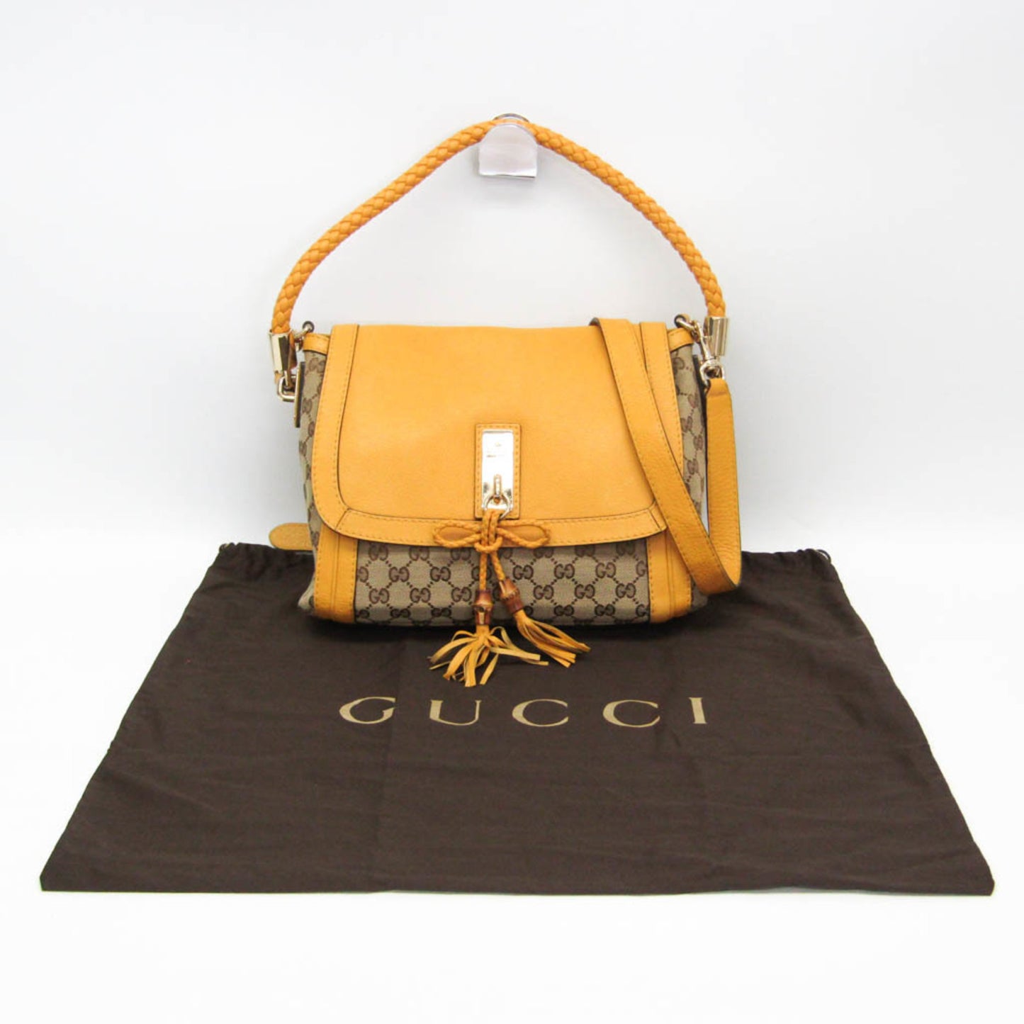 Gucci Bella · GG Canvas · Bamboo Handle
