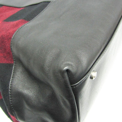 Celine Check Pattern Boston · Wool & Leather