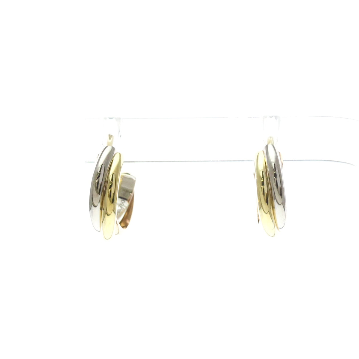 Cartier Trinity · Tri-Gold Hoop Earrings