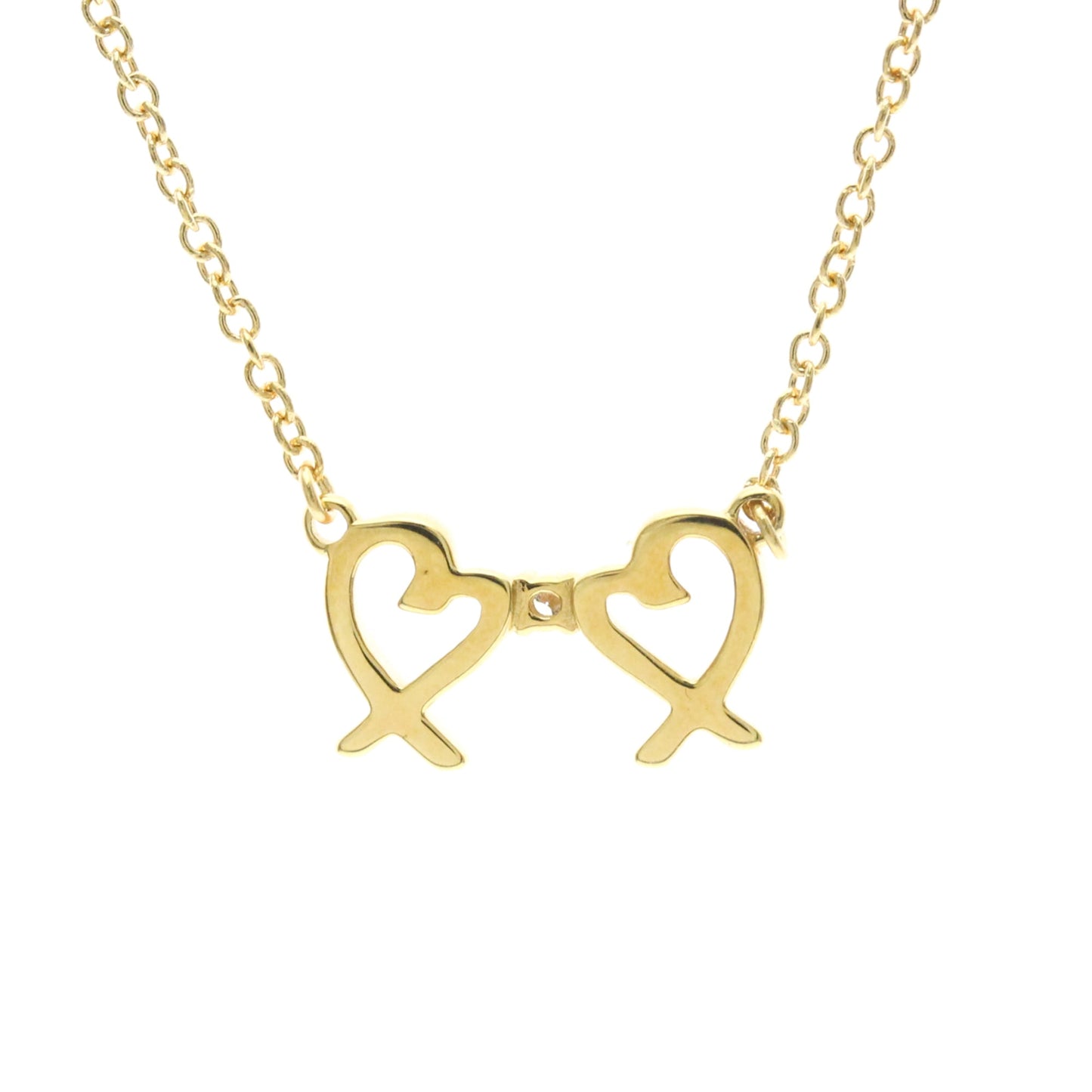Tiffany Double Loving Heart · 18K Yellow Gold