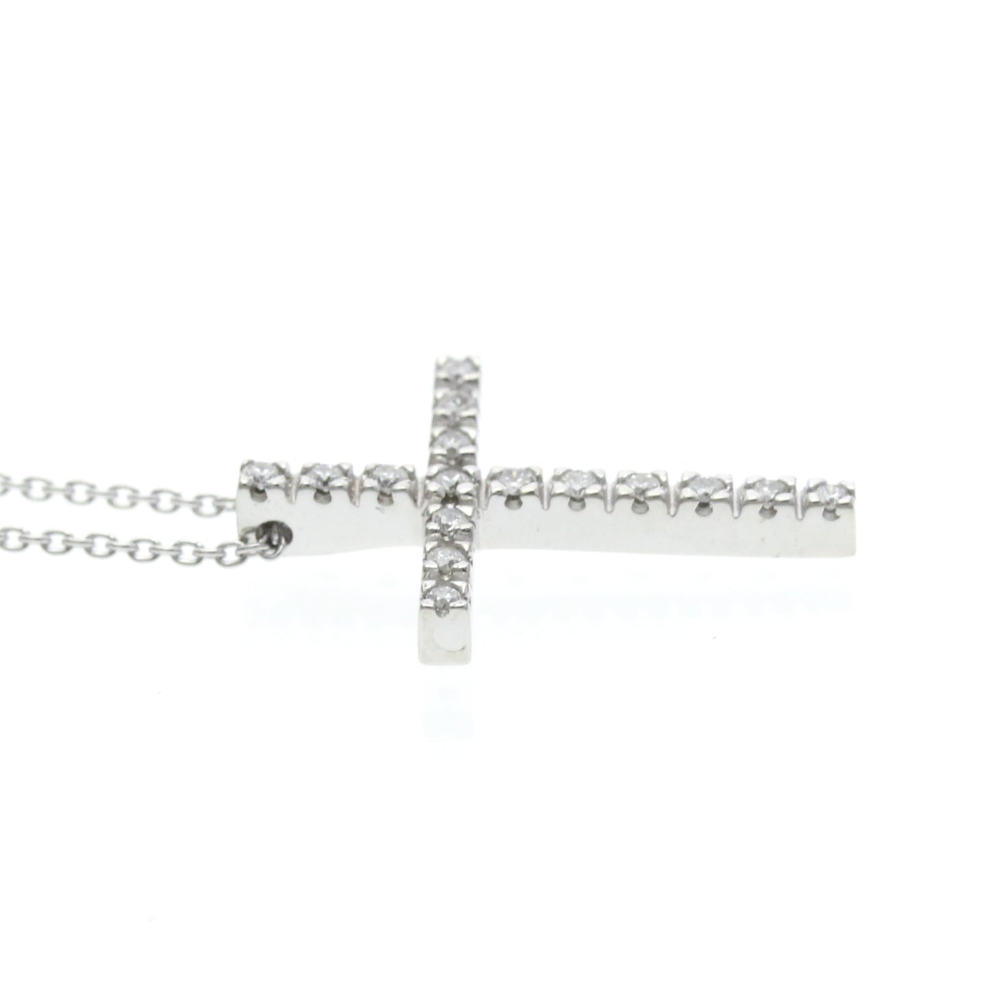 Star Jewelry Diamond Cross · 18K White Gold