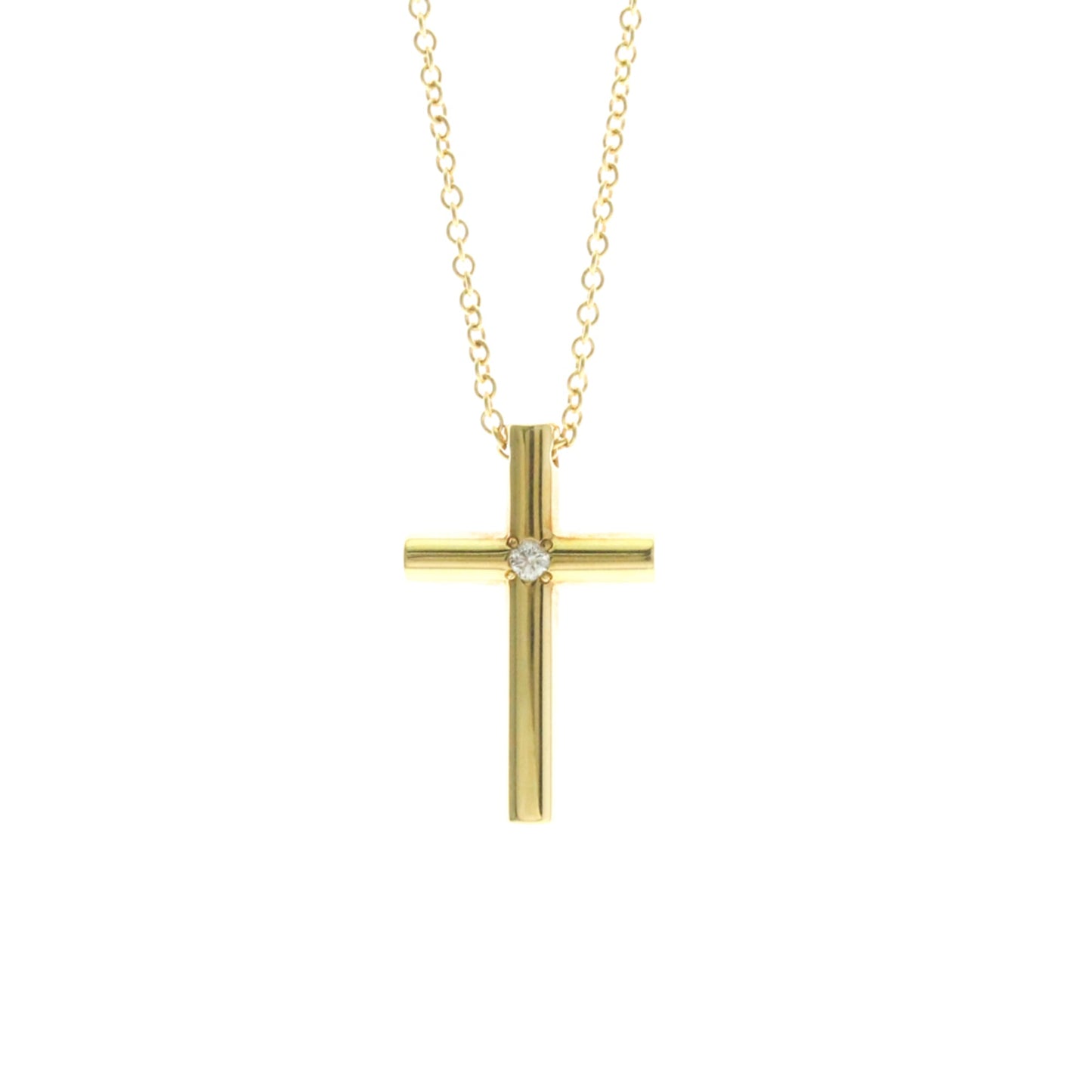 Tiffany Cross · Diamond · 18K Yellow Gold