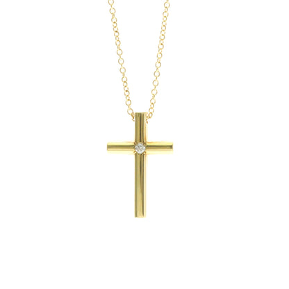 Tiffany Cross · Diamond · 18K Yellow Gold