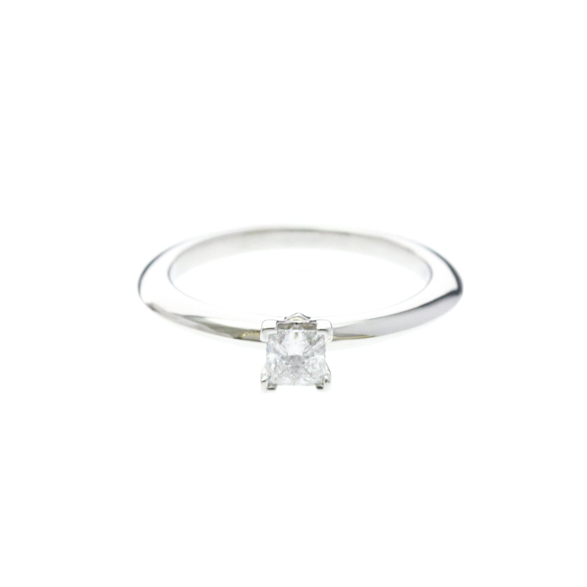 Tiffany Solitaire · Platinum · Diamond 0.22ct · Size 4 (EU 50)