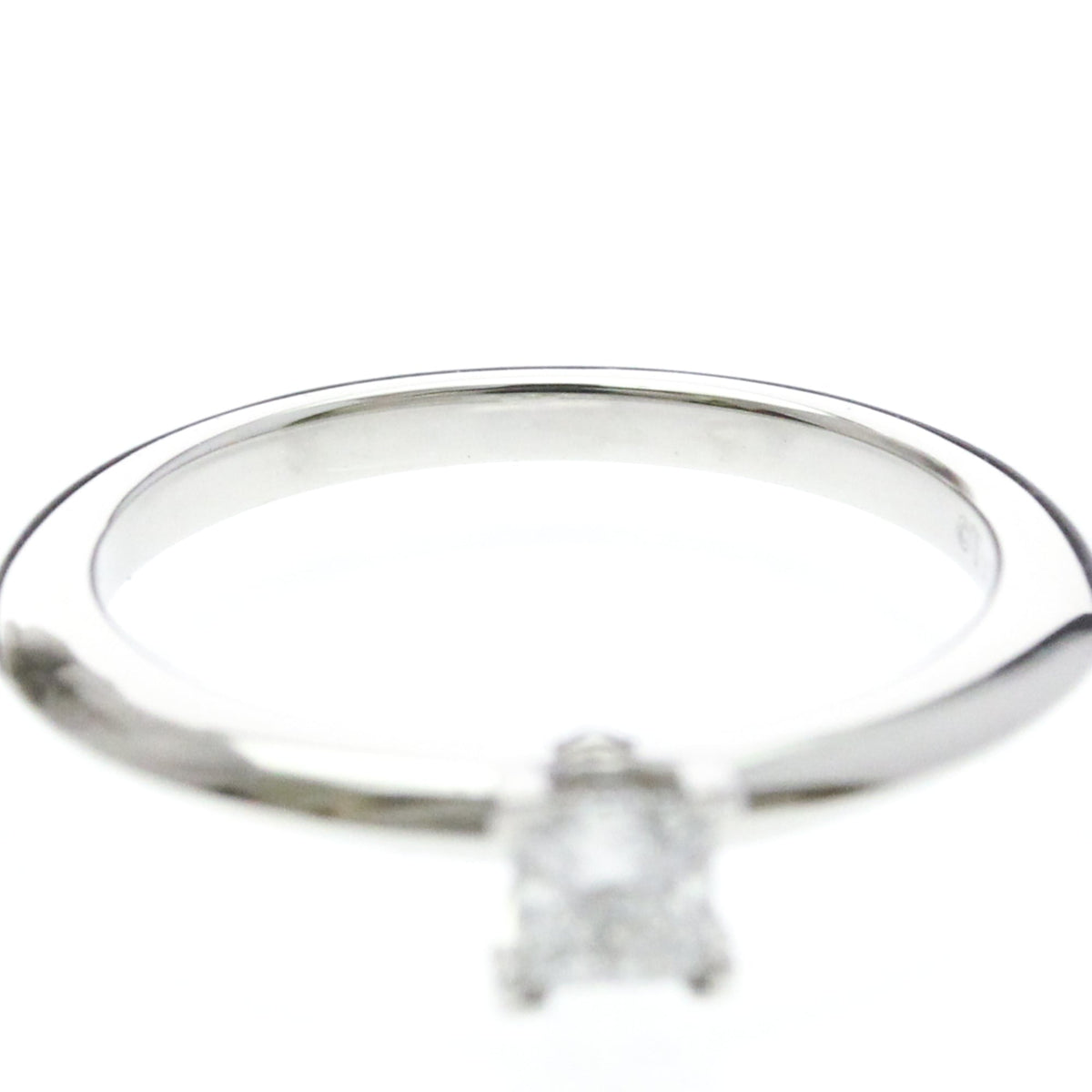 Tiffany Solitaire · Platinum · Diamond 0.22ct · Size 4 (EU 50)