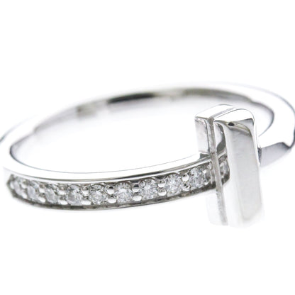 Tiffany T One · Diamond · 18K White Gold · Size 4.5 (EU 51.25)