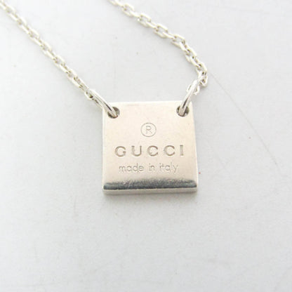 Gucci Square Plate · Sterling Silver Pendant