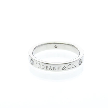 Tiffany Flat Band · Three Diamonds · Platinum