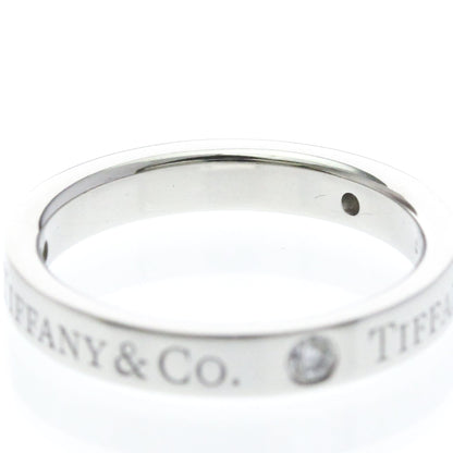Tiffany Flat Band · Three Diamonds · Platinum