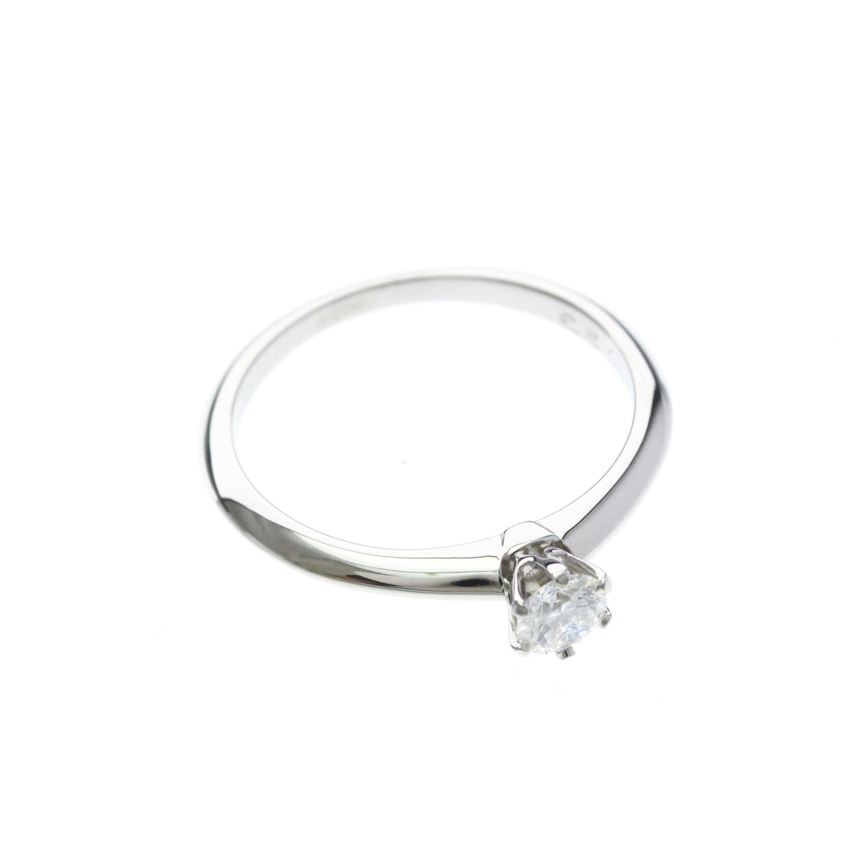 Tiffany Solitaire · Platinum · Diamond 0.23ct · Size 5.8 (EU 52)