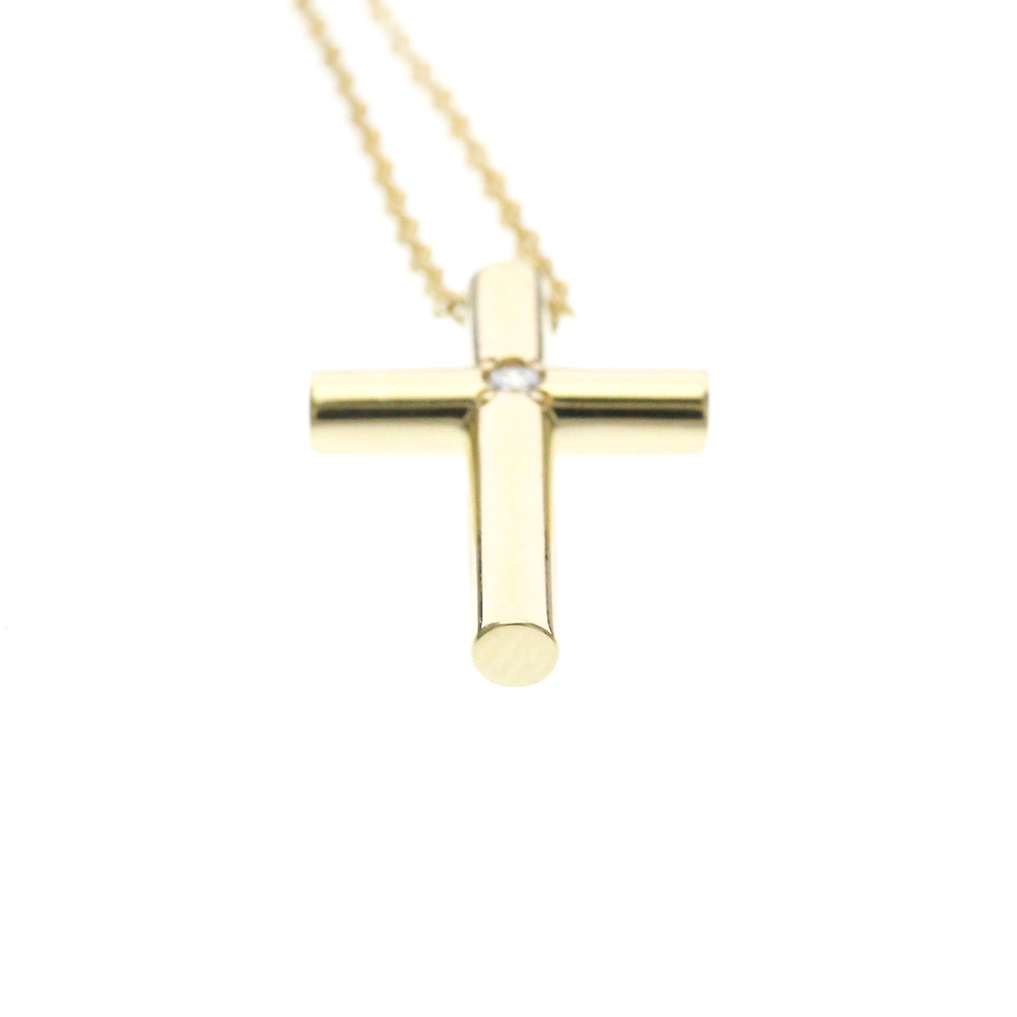Tiffany Cross · 18K Yellow Gold · Diamond