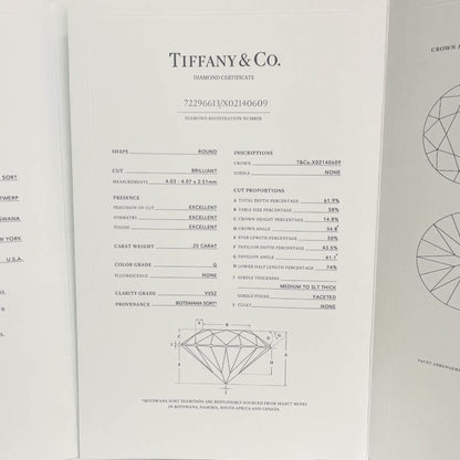 Tiffany Solitaire · Diamond · Platinum · VVS2