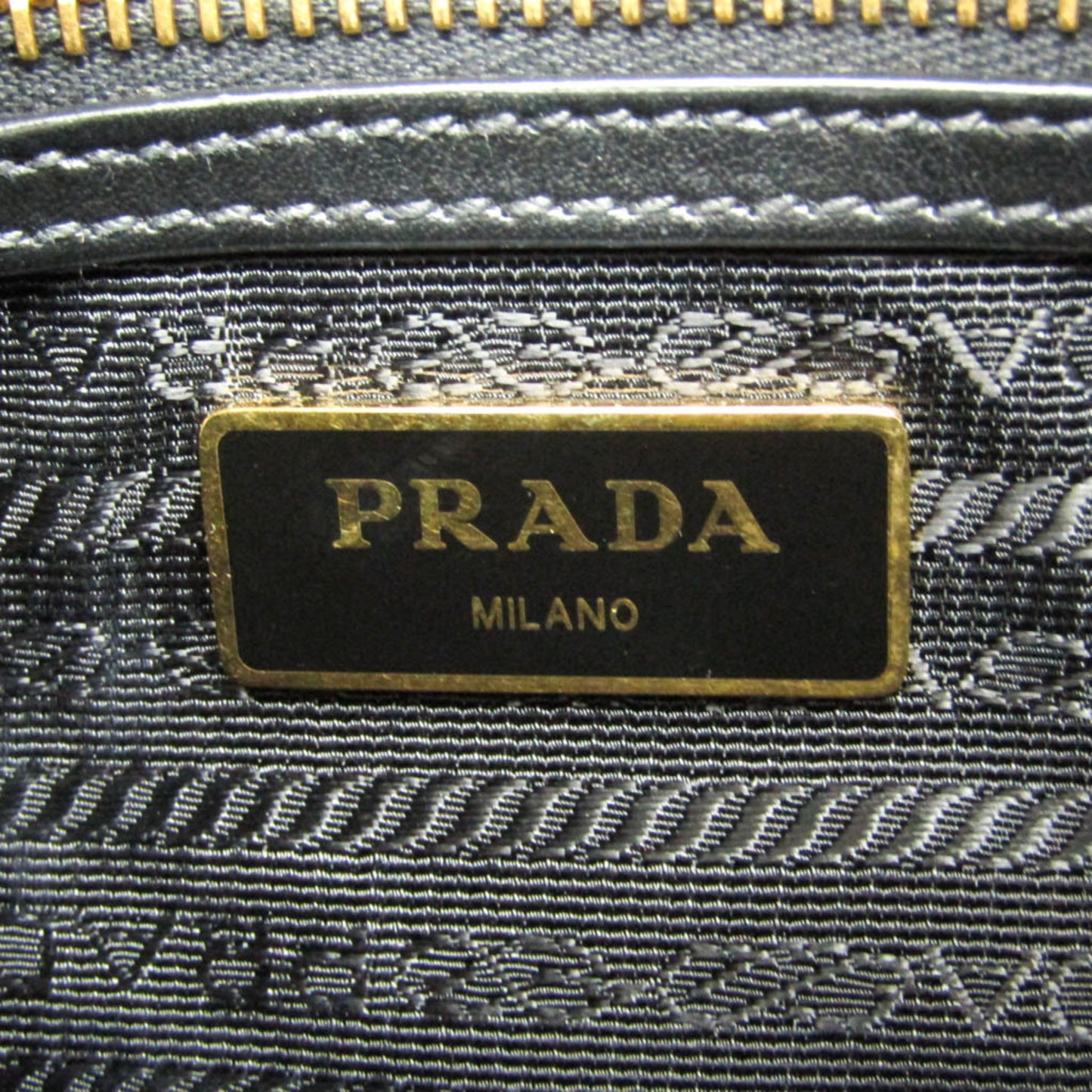 Prada Logo Jacquard · Leather