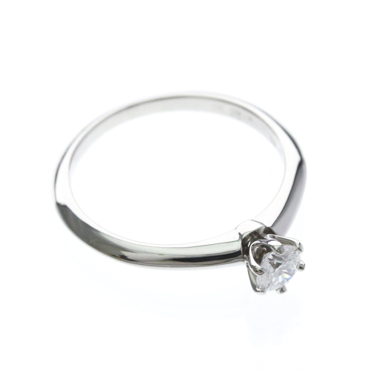 Tiffany Solitaire · Platinum · 0.22ct Diamond · Size 5 (EU 52.5)