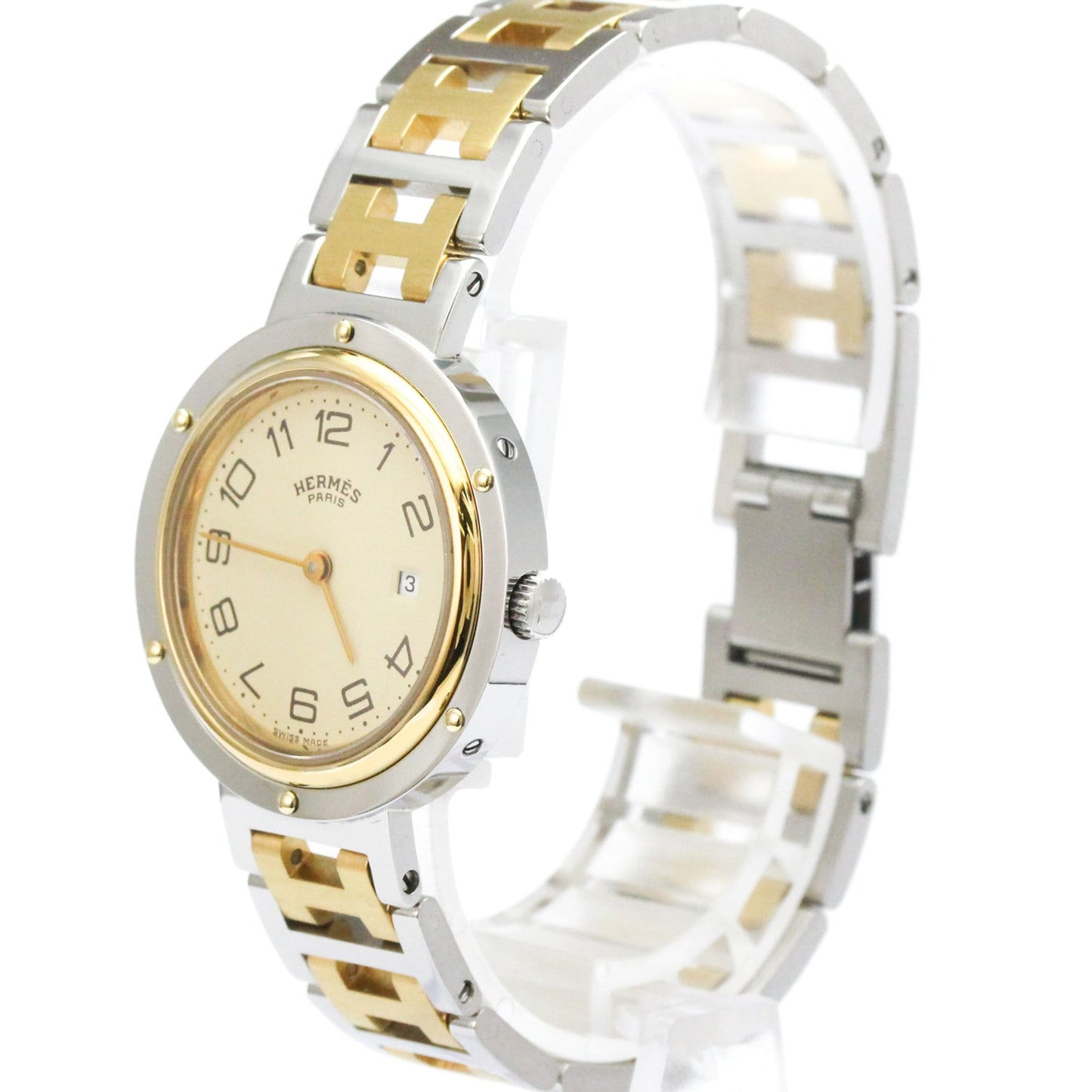 Hermès Clipper · Gold Plated Steel · Quartz