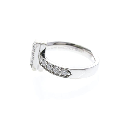 Tiffany T One · 18K White Gold · Diamond · Size 4.5 (EU 51.25)